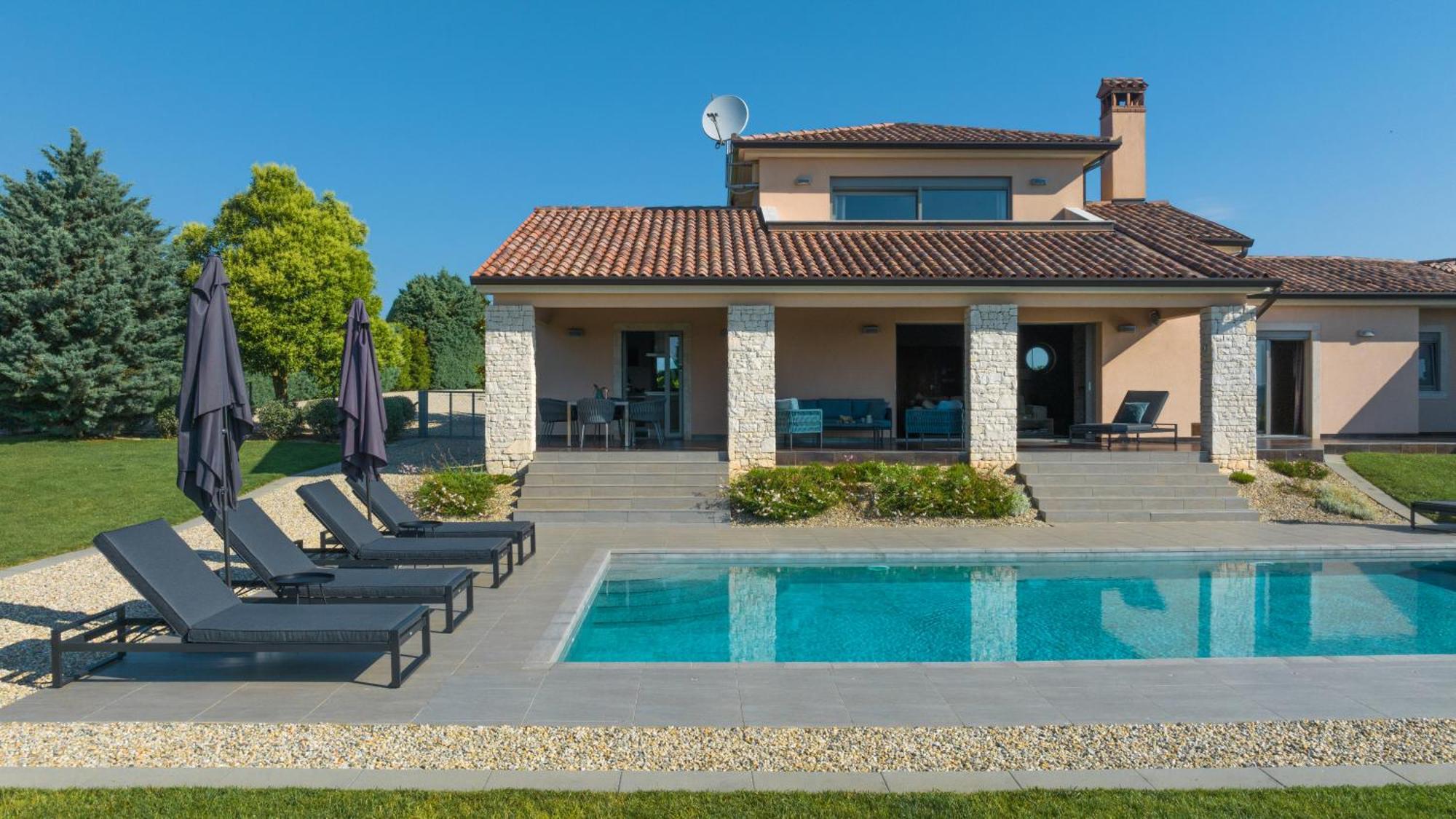 Villa Labin In Zartinj - Luxury Privacy Heated Pool With Auto Cover Dış mekan fotoğraf